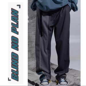BLIND NO PLAN stitched straight trousers